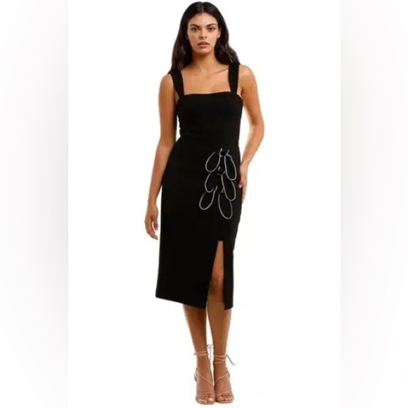 Rebecca Vallance Celeste Tie Midi Dress - Picture 2 of 9